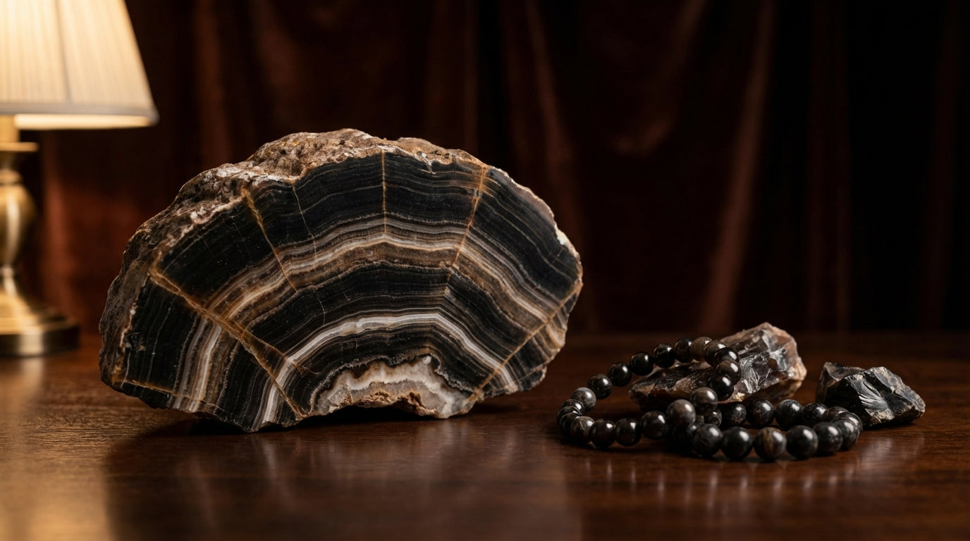 Surowy onyks w przekroju geologicznym