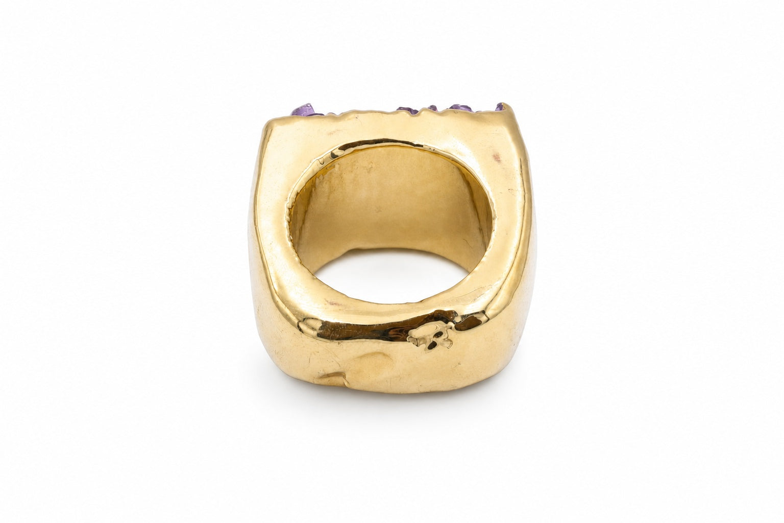 Amethyst Druzy Gold Plated Ring