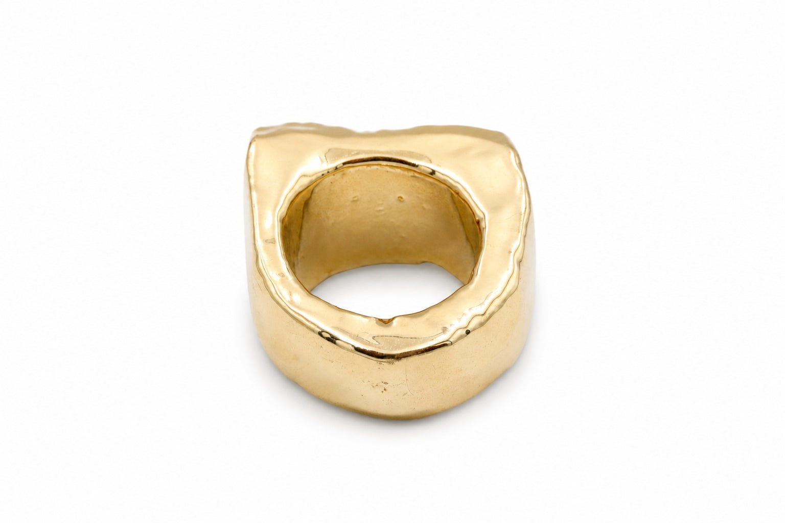 Brown Agate Druzy Gold Plated Ring
