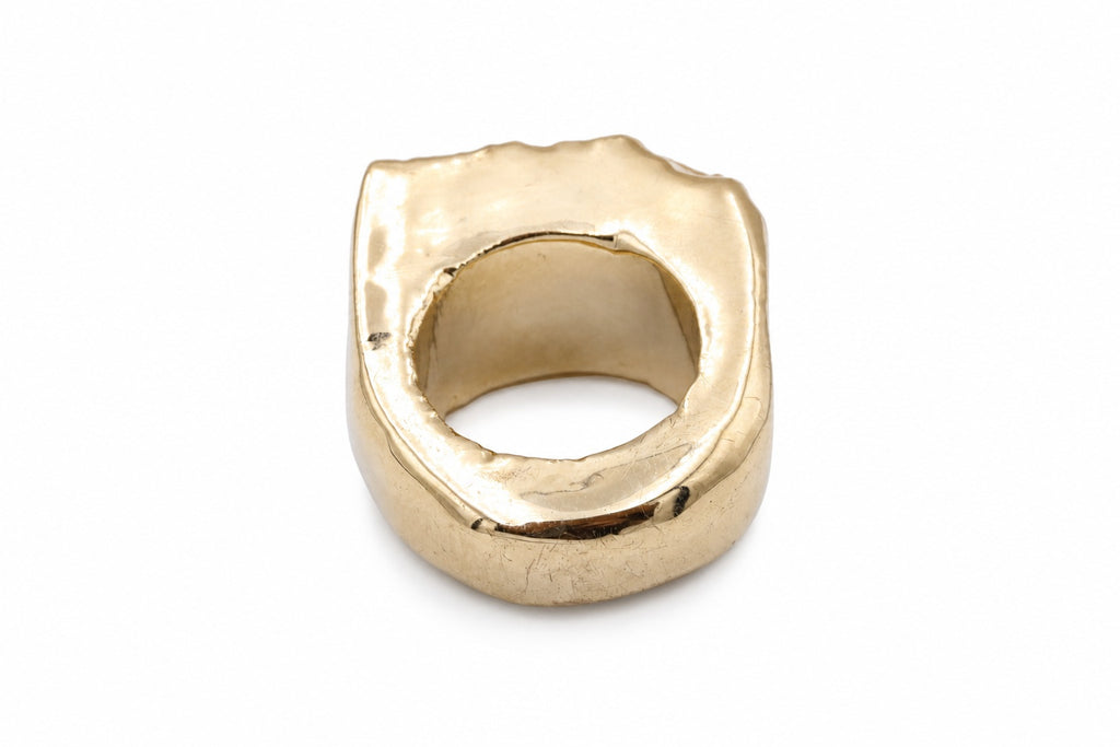 Bague Agate Druse Bronze Dorée