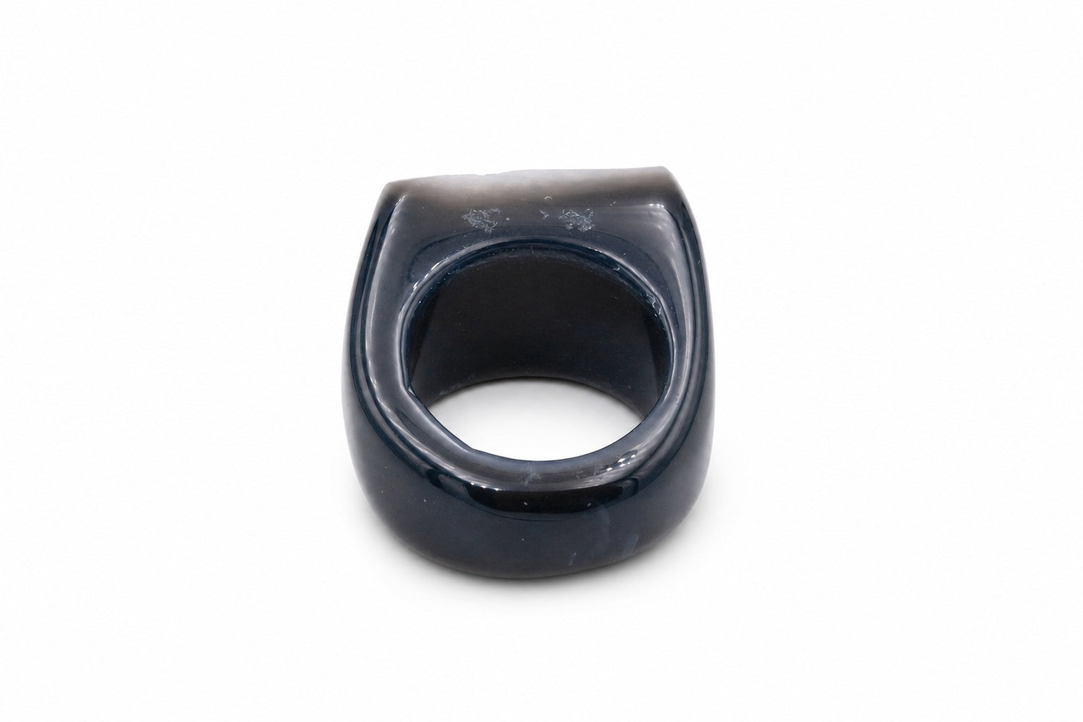 Ring Achat Druse Schwarz