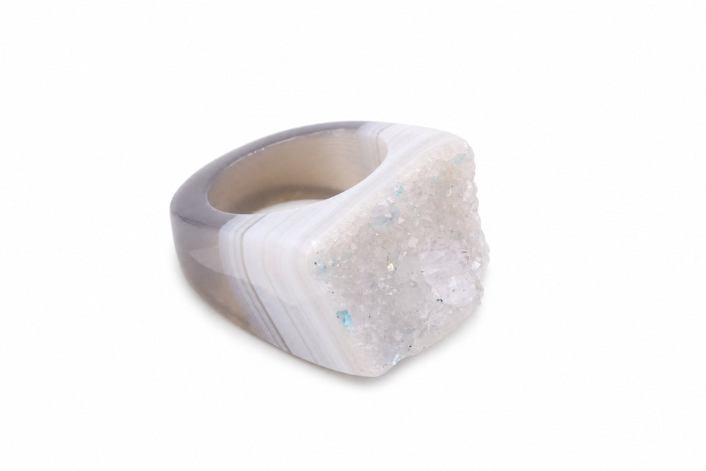Anello Agata Drusa Bianca
