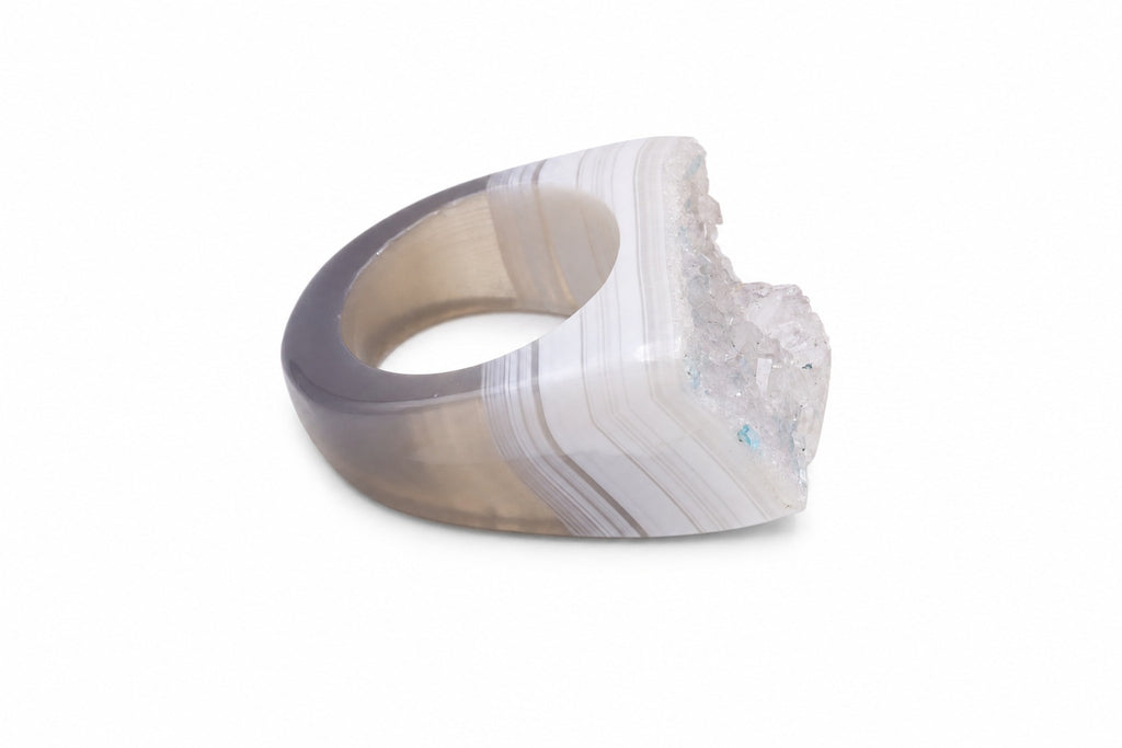 Anello Agata Drusa Bianca