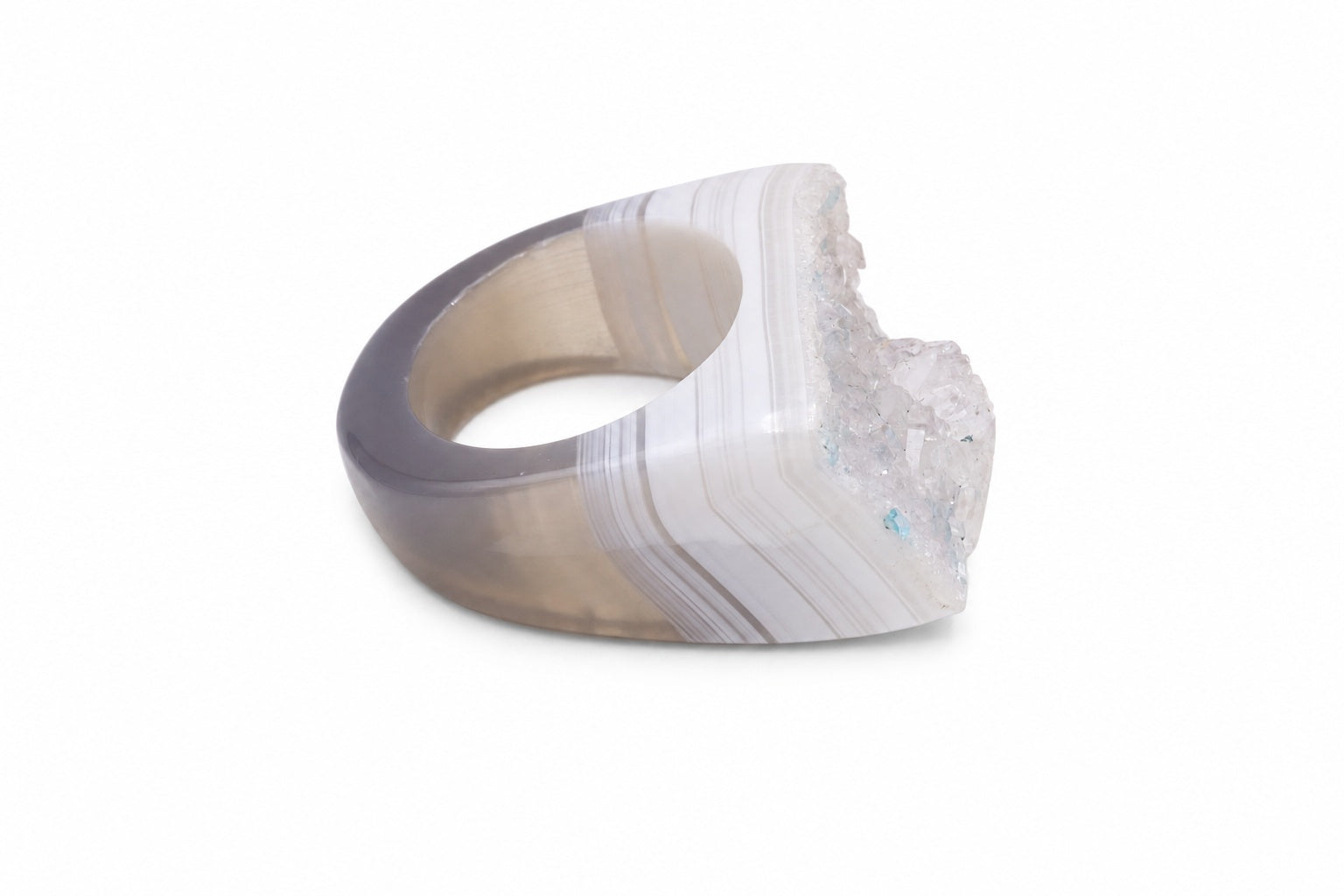 Anello Agata Drusa Bianca