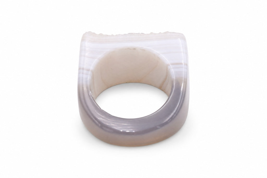 Anello Agata Drusa Bianca