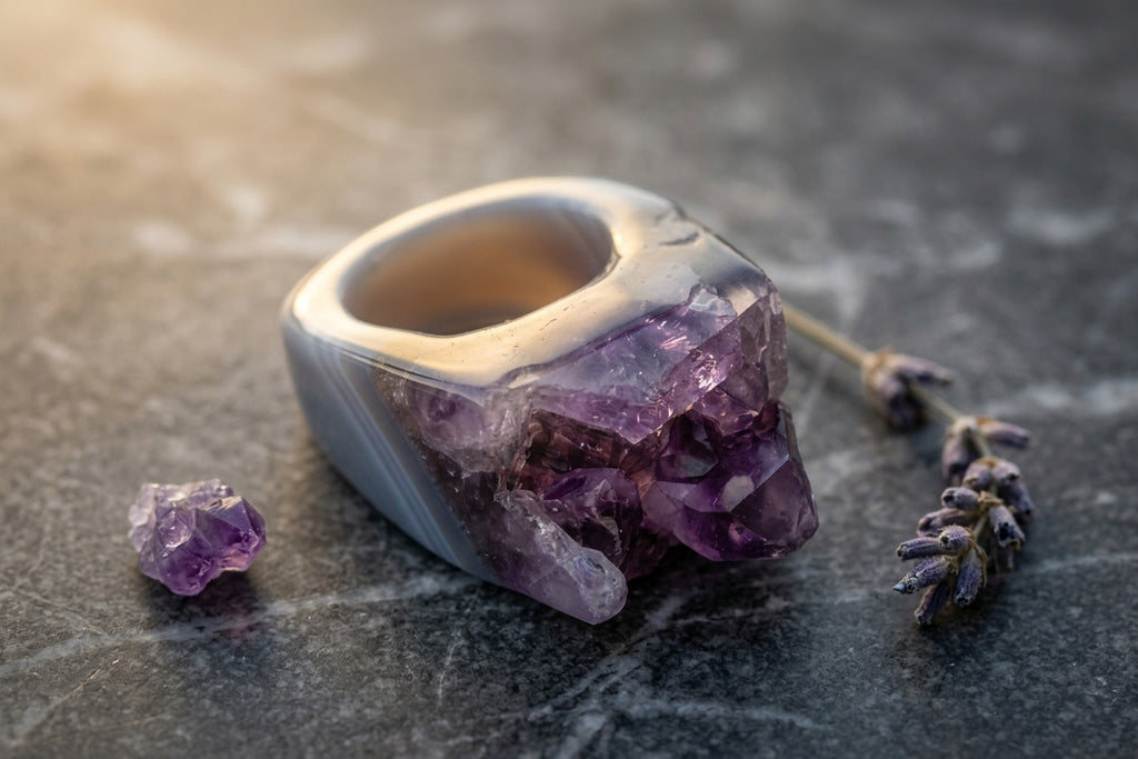 Ring Amethist Druza