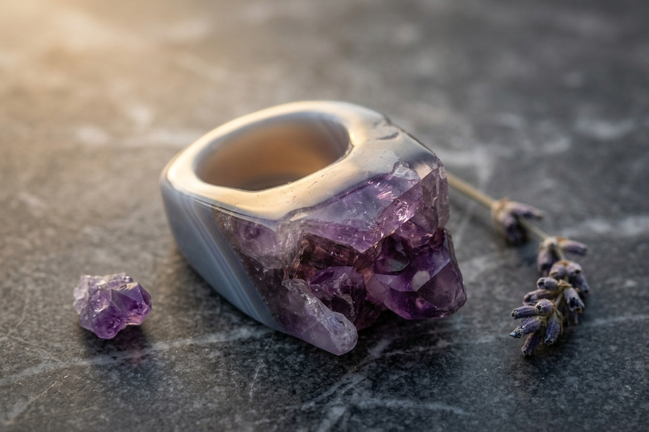 Ring Amethist Druza
