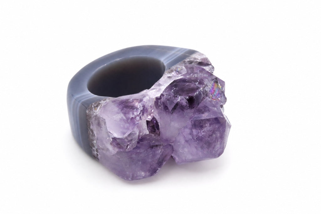 Anello Ametista Drusa