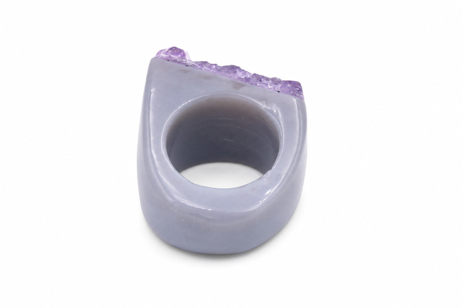 Amethyst Druzy Ring