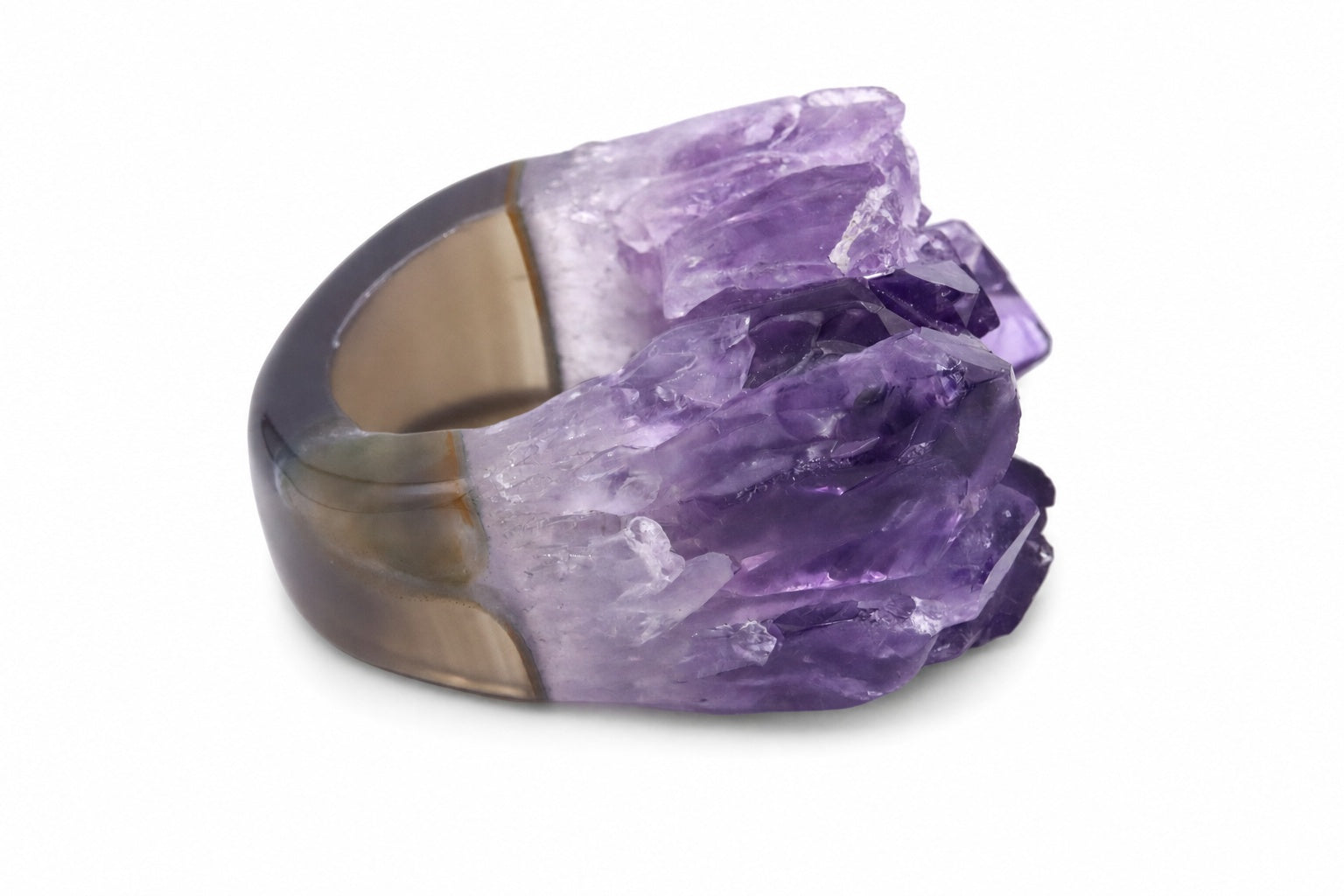 Amethyst Druzy Ring