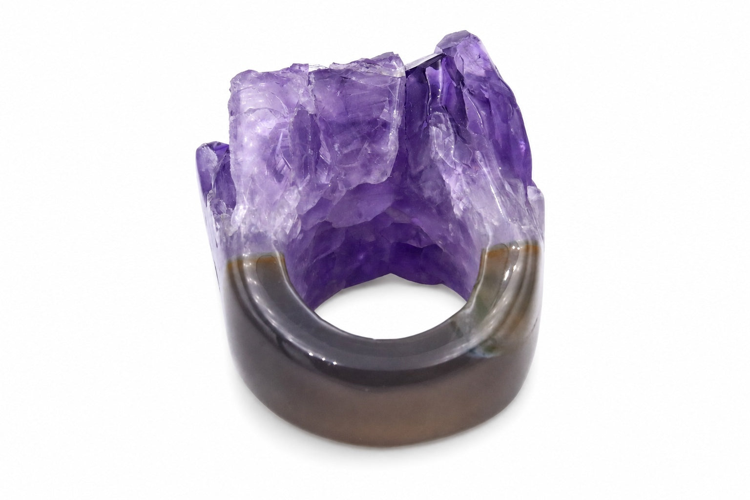Amethyst Druzy Ring