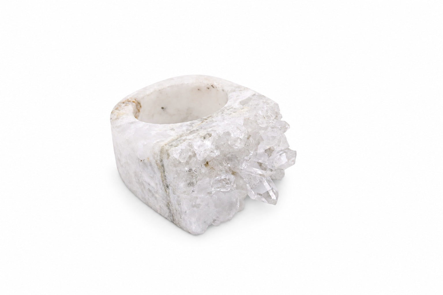 Ring Bergkristall Rå