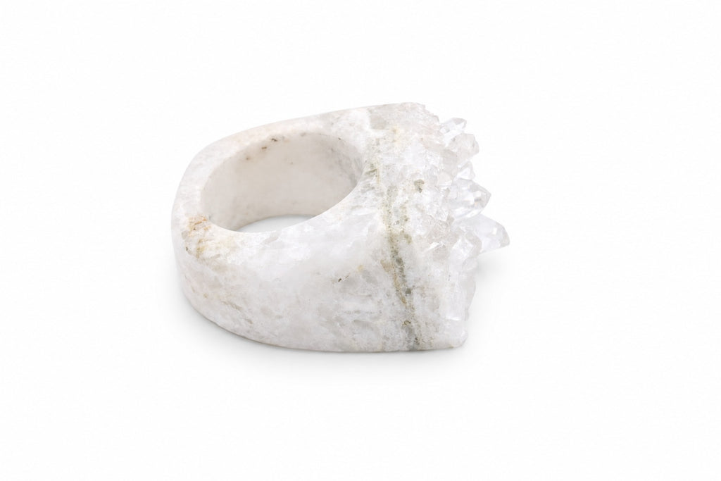 Ring Bergkristall Rå