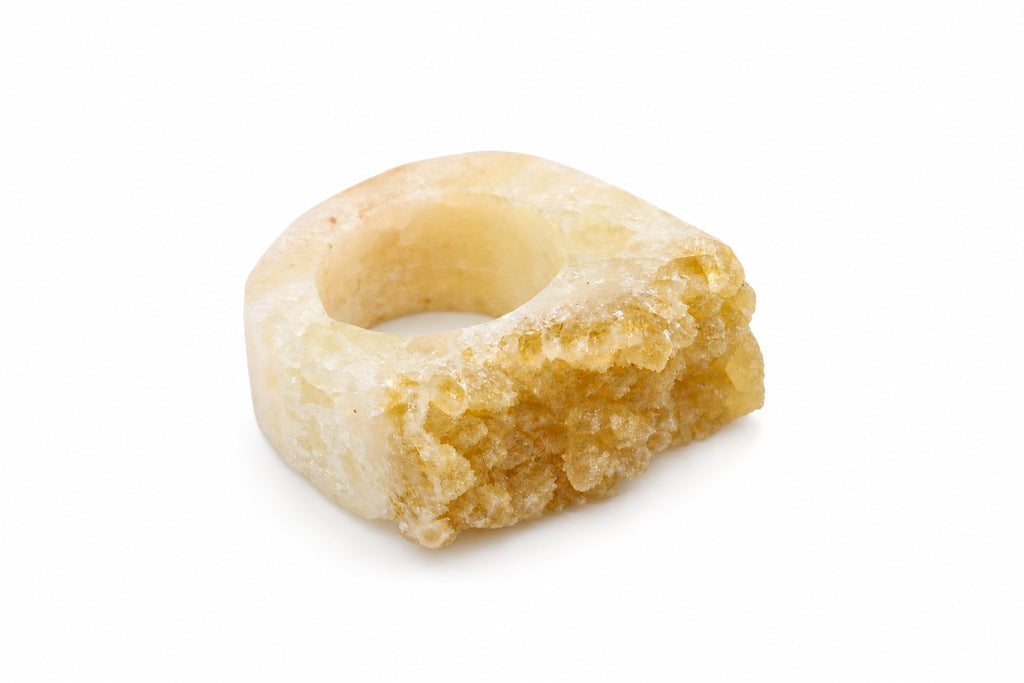 Bague Citrine Druse Brute
