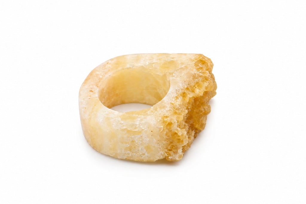 Bague Citrine Druse Brute