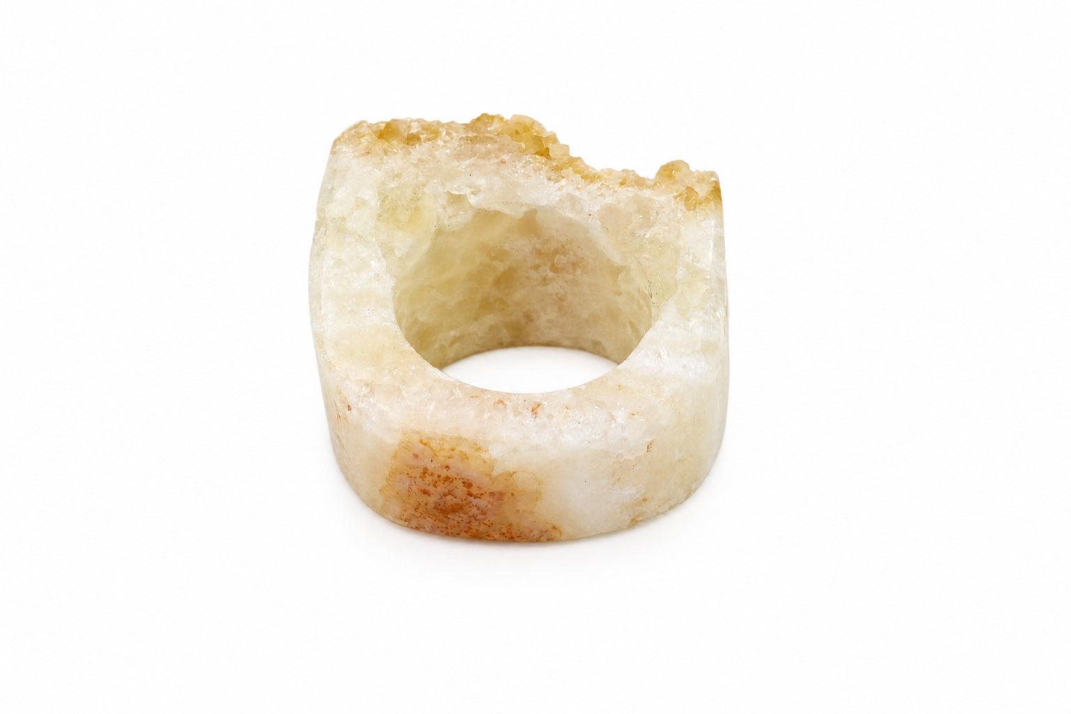 Bague Citrine Druse Brute