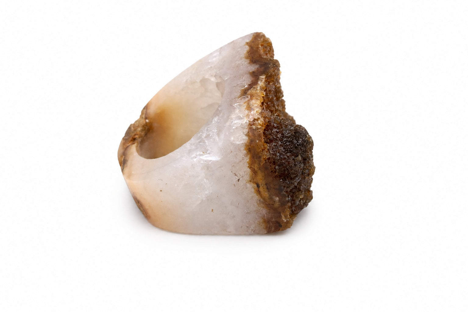 Ring Citrin Druse Roh