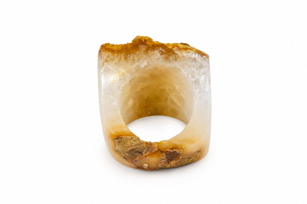 Ring Citrin Druse Roh