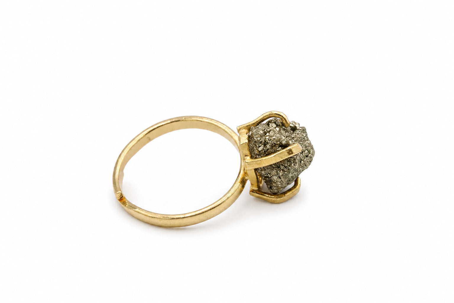 Bague Pyrite sur anneau