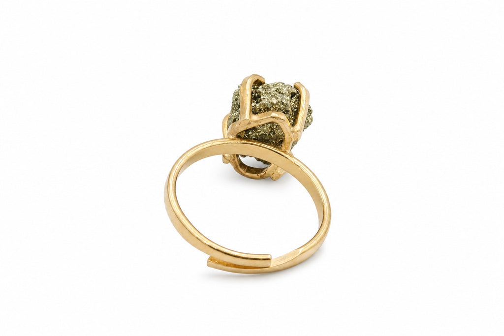 Bague Pyrite sur anneau