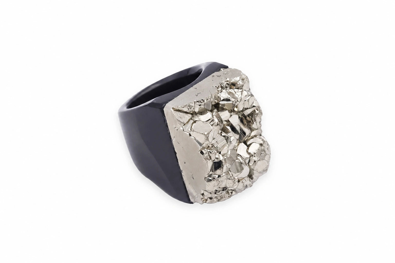 Pierścionek Piryt na Agacie r. 17 — biżuteria Brazi