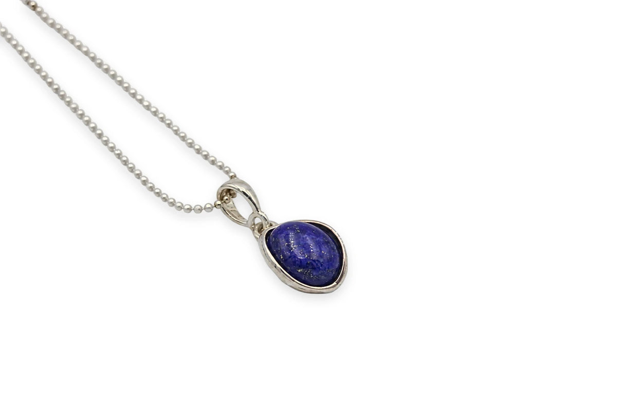 Naszyjnik z lapis lazuli, srebro 925 — biżuteria Brazi