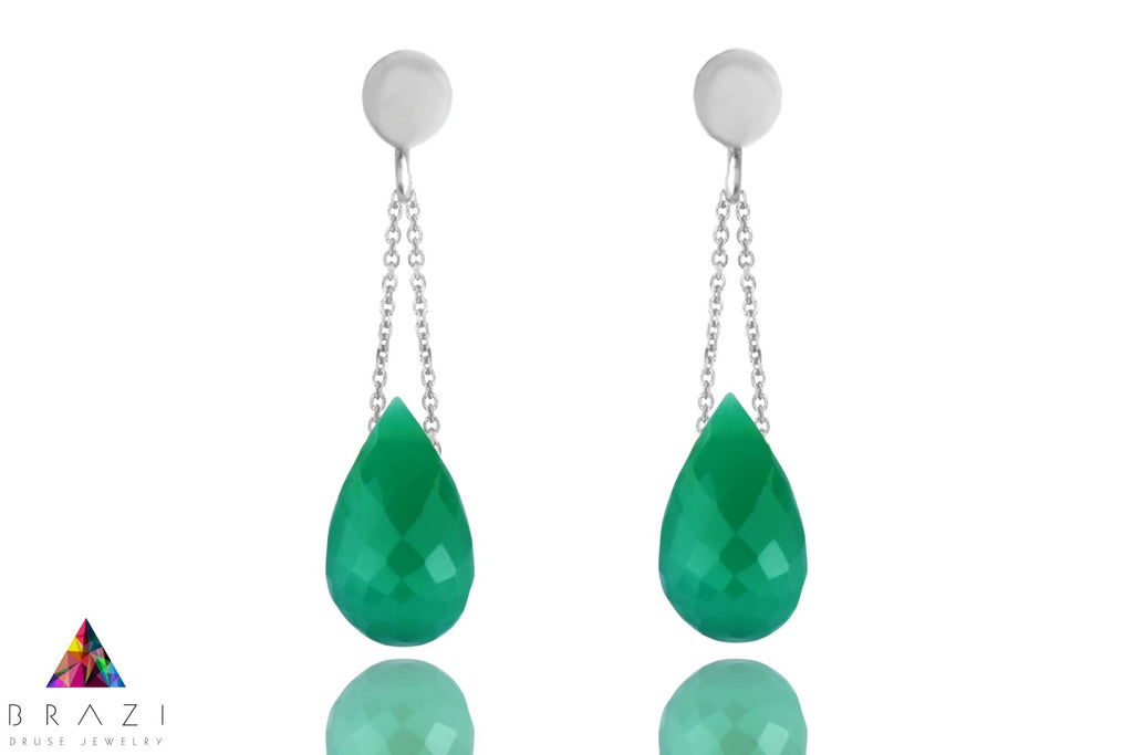 Kolczyki Chalcedon Krople