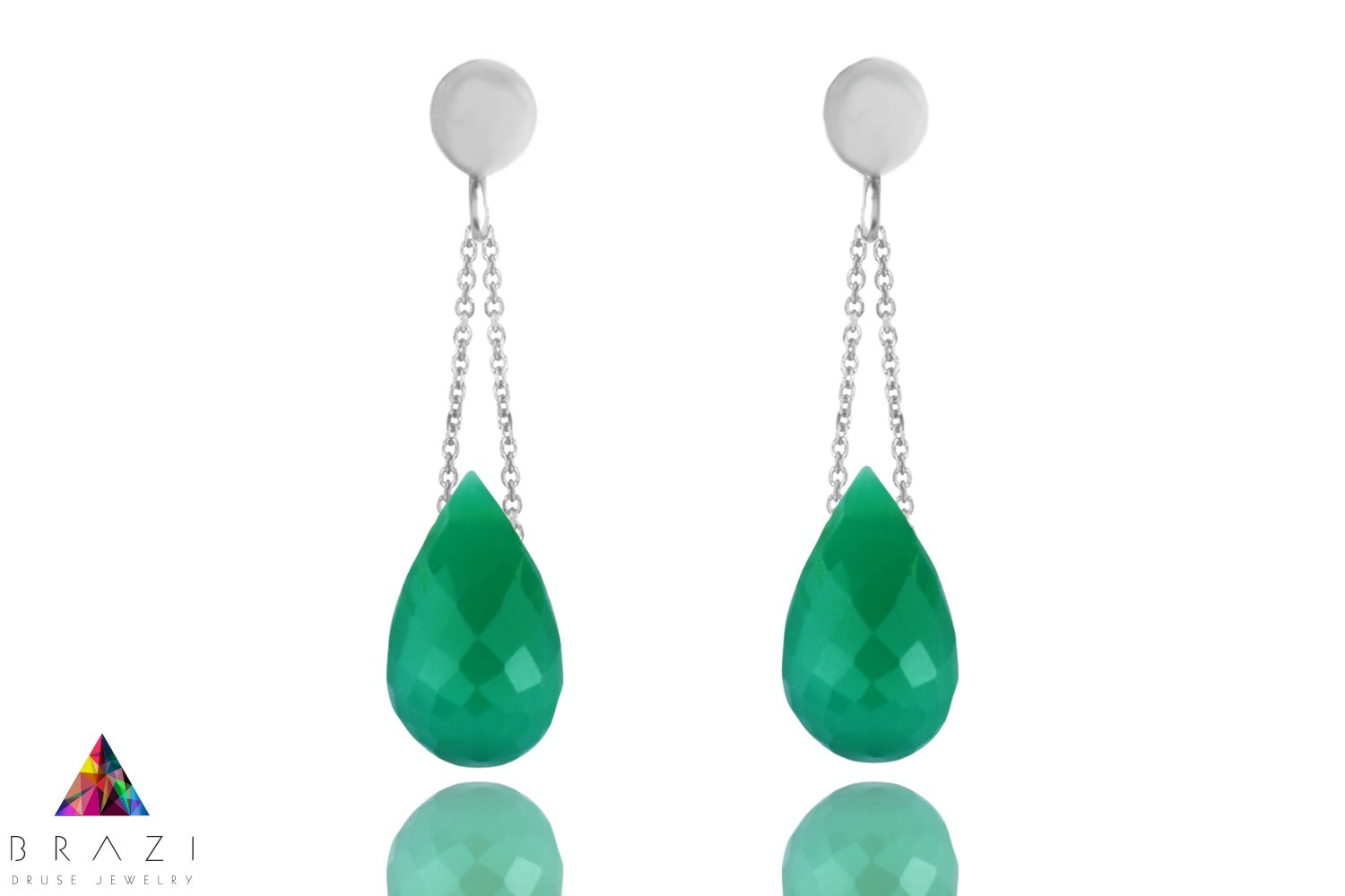 Kolczyki Chalcedon Krople