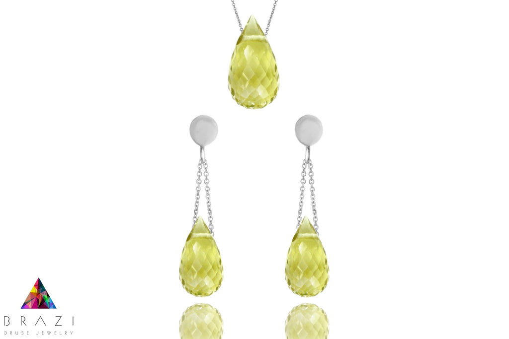 Komplet Kwarc Lemon Krople