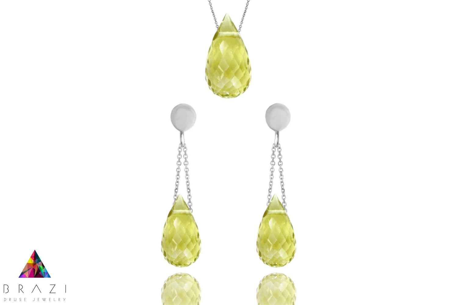 Komplet Kwarc Lemon Krople