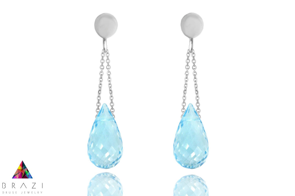 Kolczyki Topaz Sky Blue Krople