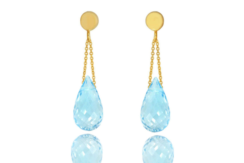 Kolczyki Topaz Sky Blue Krople