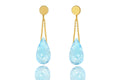 Kolczyki Topaz Sky Blue Krople złoto 585