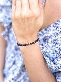 Bransoletka z kamieni Noc Kairu na nadgarstku, minimalistyczna biżuteria handmade marki Brazi