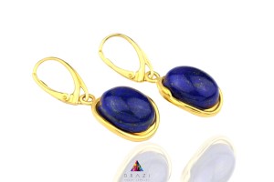 Kolczyki Lapis Lazuli złocone