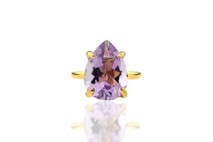 AMETHYST LILA DROP RING
