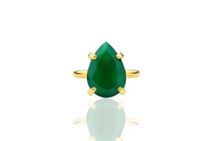 Pierścionek Chalcedon  6 ct. Kropla