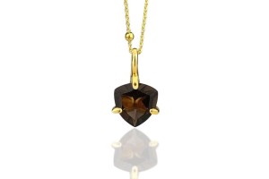 Product Name: Smoky Quartz Trillion Necklace - Romantic Story Collection