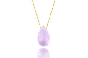 Rose Quartz Drop Necklace
