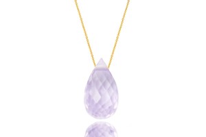 Amethyst Lilac Drop Necklace