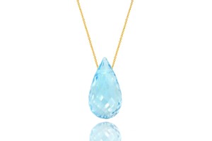 Naszyjnik Topaz Sky Blue Kropla