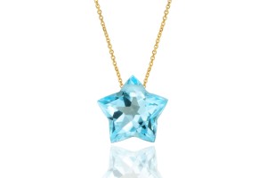 Naszyjnik Topaz Sky Blue Gwiazdka