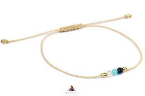 Aquarius Zodiac Bracelet with Natural Stones