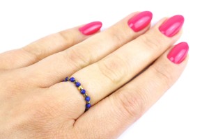 Pierścionek Lapis Lazuli i Piryt