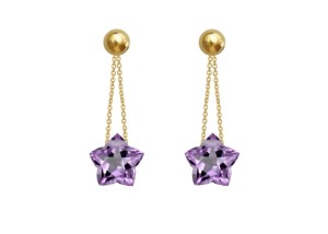 AMETHYST STAR EARRINGS