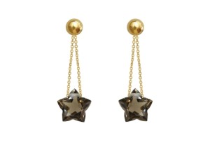 Smoky Quartz Star Earrings