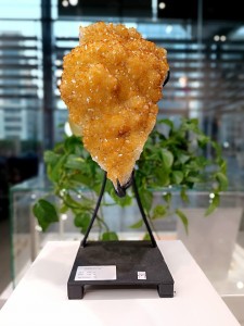 Golden Citrine Display on Stand #150 – Radiant Elegance for Your Home