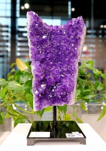 Amethyst Brush on Stand No. 153 – Nature's Elegance in Your Home