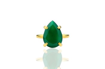 Pierścionek Chalcedon  6 ct. Kropla