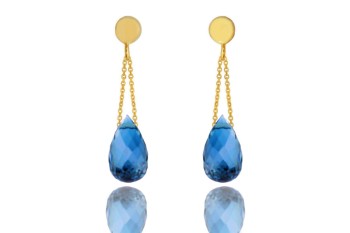 Kolczyki Topaz London Blue Krople